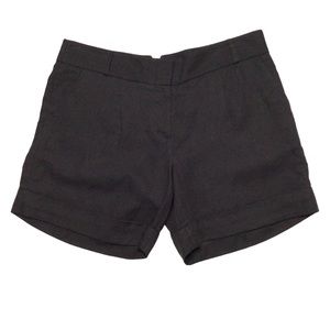 BCBGMaxAzria Pia Linen Blend Cuffed Black Shorts Size 8
